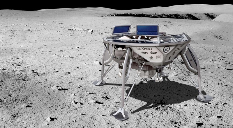 Artist’s depiction of Beresheet lunar lander.